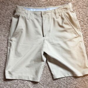 Youth UnderArmor Performance Shorts - khaki